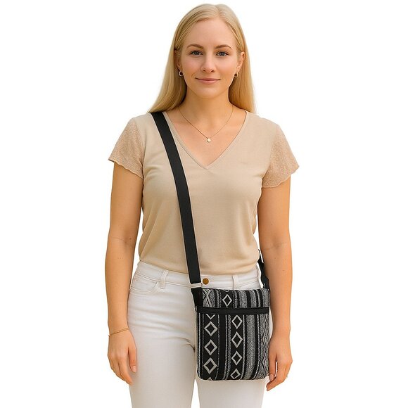 NEW Tapestry Aztec Crossbody Bag - Picture 1 of 4